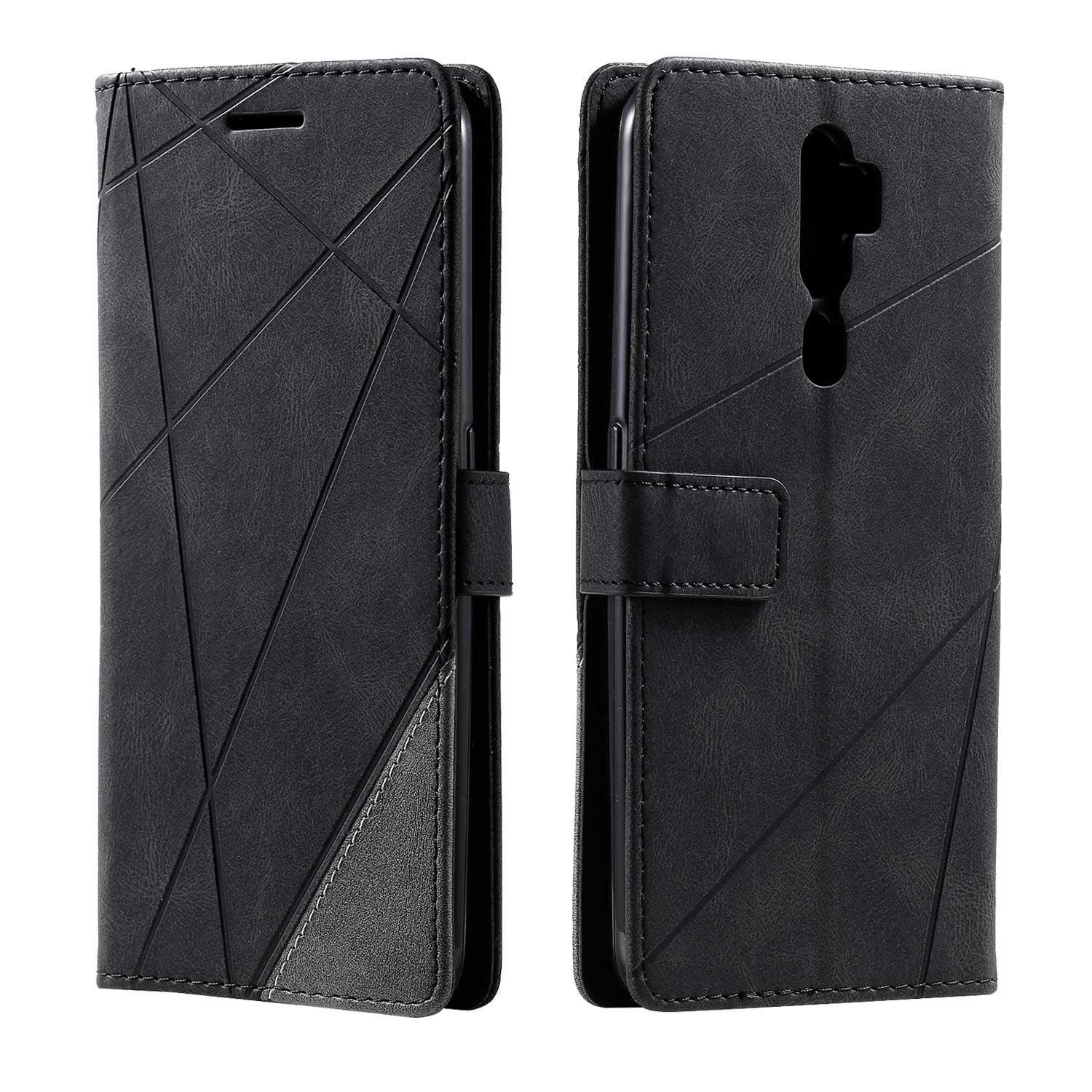 SONWO Case for Oppo A9 2020 / Oppo A5 2020 Case, Premium Leather Flip Wallet Case Magnetic Closure Card Slots Kickstand Phone Case for Oppo A9 2020 / Oppo A5 2020, Black — image 1