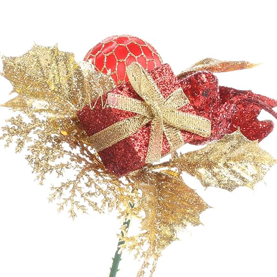 Factory Direct Craft Set of 12 Christmas Artificial Flower