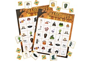 WSEPASCI Thanksgiving Bingo Game Cards, 24 Players Thanksgiving Bingo Cards for Thanksgivings Party Games Gifts Classroom School Family Group Activities Crafts Accessories, Thanksgivings Indoor Bingos Game