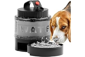 PETDOTT Portable Dog Water Bottle, 54oz Large Travel Water Bowl Dispenser for Dogs Camping Beach Walking Essentials, Big Portable Travel Water Bowl and Beach Accessories for Dogs，, Bpa Free, Safe and Durable