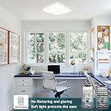 ASHUAQI LED Ceiling Light 36W 4000K 4500LM IP44 Square Kitchen Living view 2