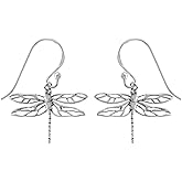 Boma Jewelry Sterling Silver Dragonfly Dangle Earrings