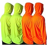 Men UPF 50+ Sun Protection Breathable T Shirt Long Sleeve Workout T-Shirts with Hood