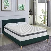 Greaton 1-Inch Convoluted Foam Mattress Topper - High Density, CertiPUR-US Certified, King Size, White - View #12