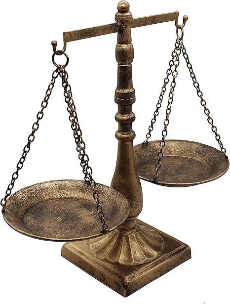 Vintage Style Metal Libra Jewelry Tray - Bronze