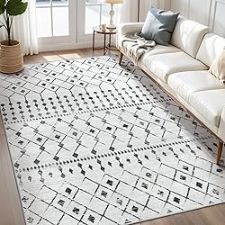 SERISSA Washable Area Rug,5x7 Soft Non Slip Boho