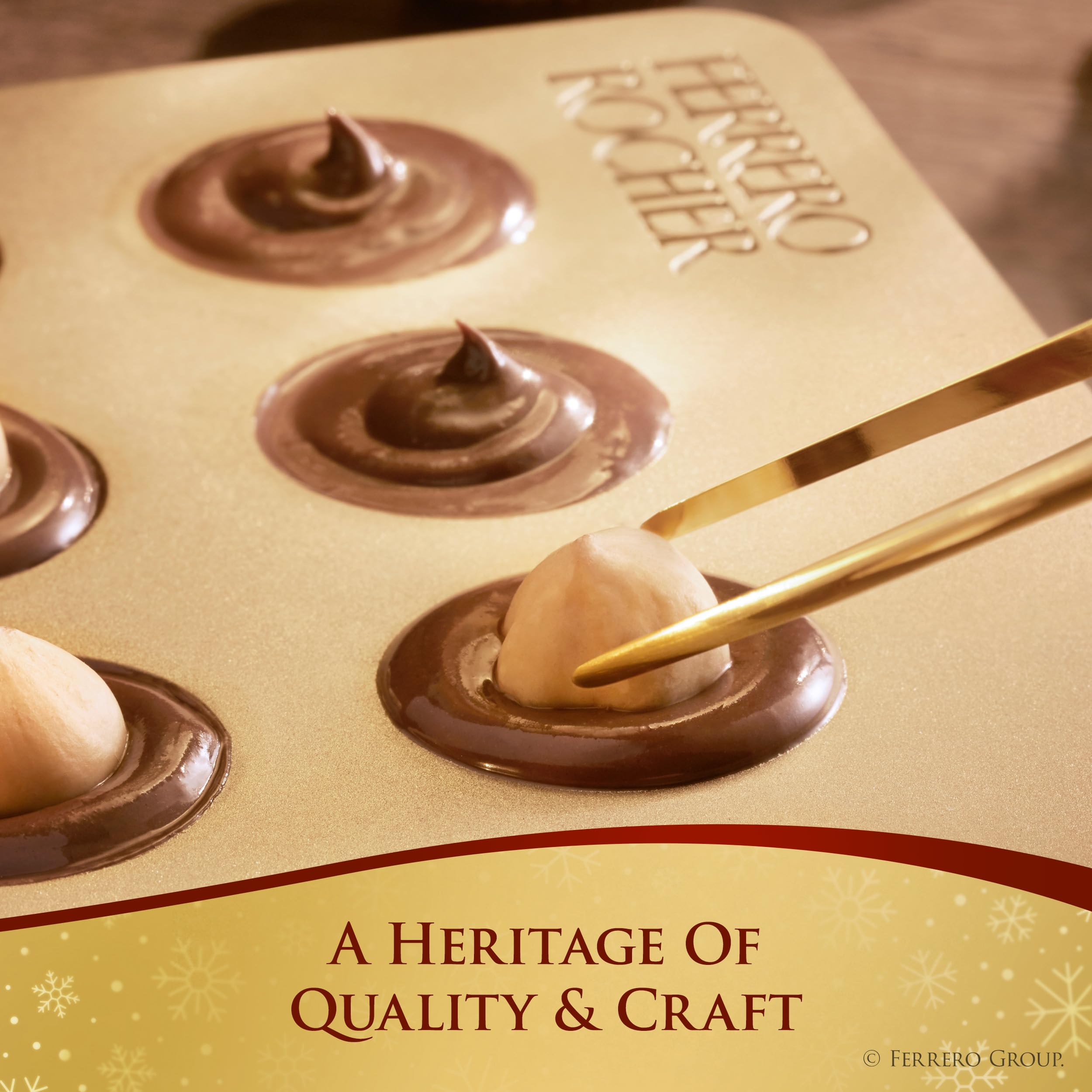 Ferrero Rocher, Premium Milk Chocolate Hazelnut, Individually Wrapped, Chocolate Gift Box, 16 Count, 7 oz