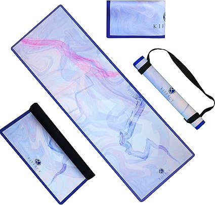 Amazon Com Kiffacy Travel Yoga Mat Foldable Lightweight Non Slip 1 5mm Thin Travel Hot Yoga Mat For Yoga Pilates Fitness Exercise Light Eco Natural Rubber Portable And Washable Sports Outdoors