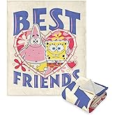 Northwest Spongebob Squarepants Silk Touch Sherpa Throw Blanket, 50" x 60", Best Friends
