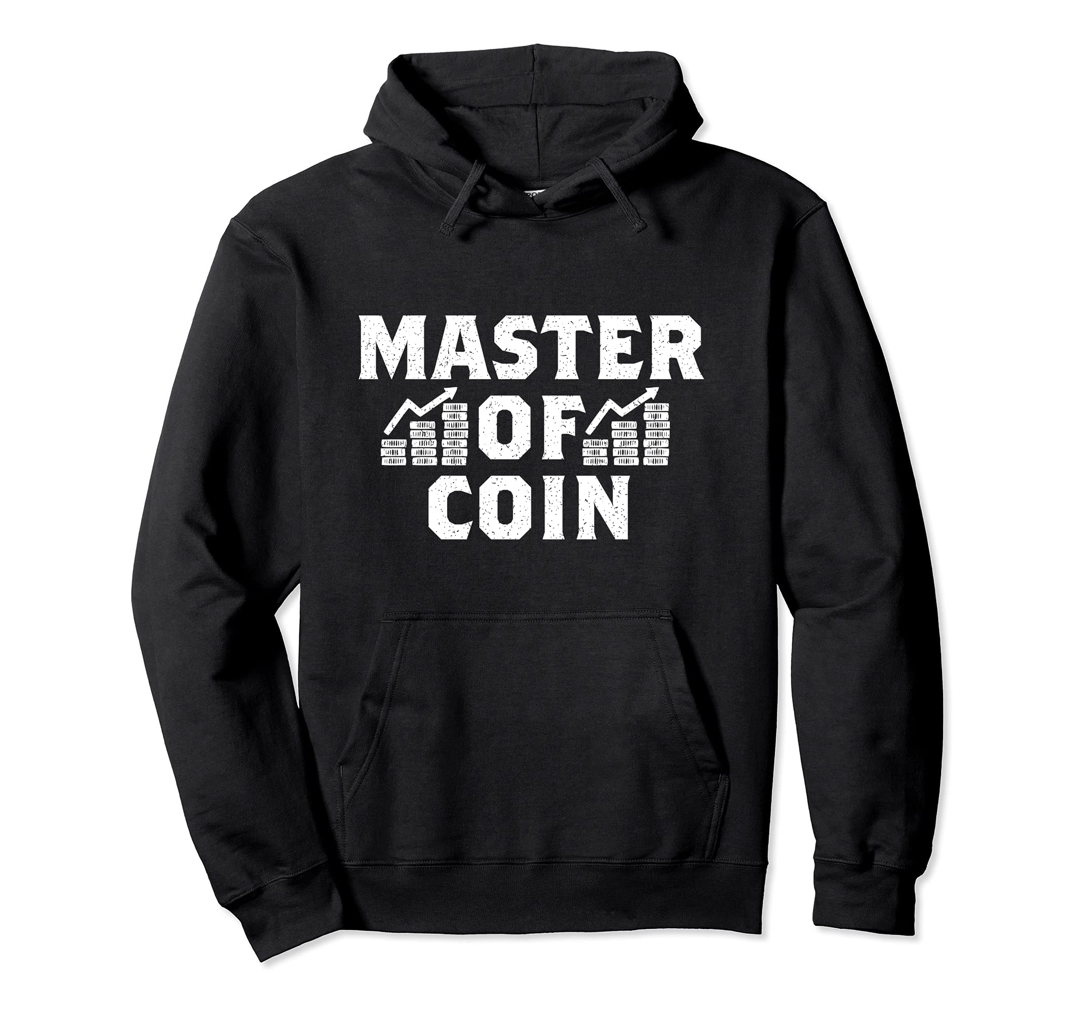 Master Of Coin Cryptocurrency Blockchain Vintage Pullover Hoodie