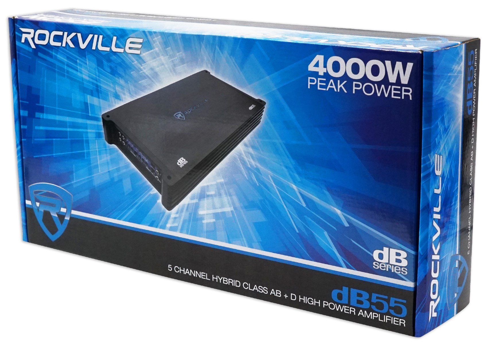 Rockville dB55 4000 Watt/1000w CEA RMS 5 Channel Amplifier Car Stereo Amp, Loud!