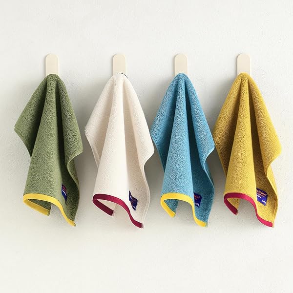 QAXOPL OVERSIZED BATH TOWEL SETS 100% COTTON SOFT & HIGHLY ABSORBENT SILK HEMMING TOWELS SET WITH 2 BATH TOWELS, 2 HAND TOWELS, 2 WASH CLOTHS FOR BATHROOM, GYM, SPA, HOTEL, 6 PACK,SKY BLUE