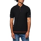 Karl Lagerfeld Mens Knit Collared Short Sleeve Polo