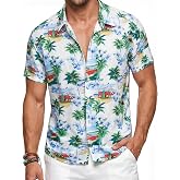 Giggling Getup Hawaiian Shirt for Men Casual Summer Beach Shirts Short Sleeve Button Down