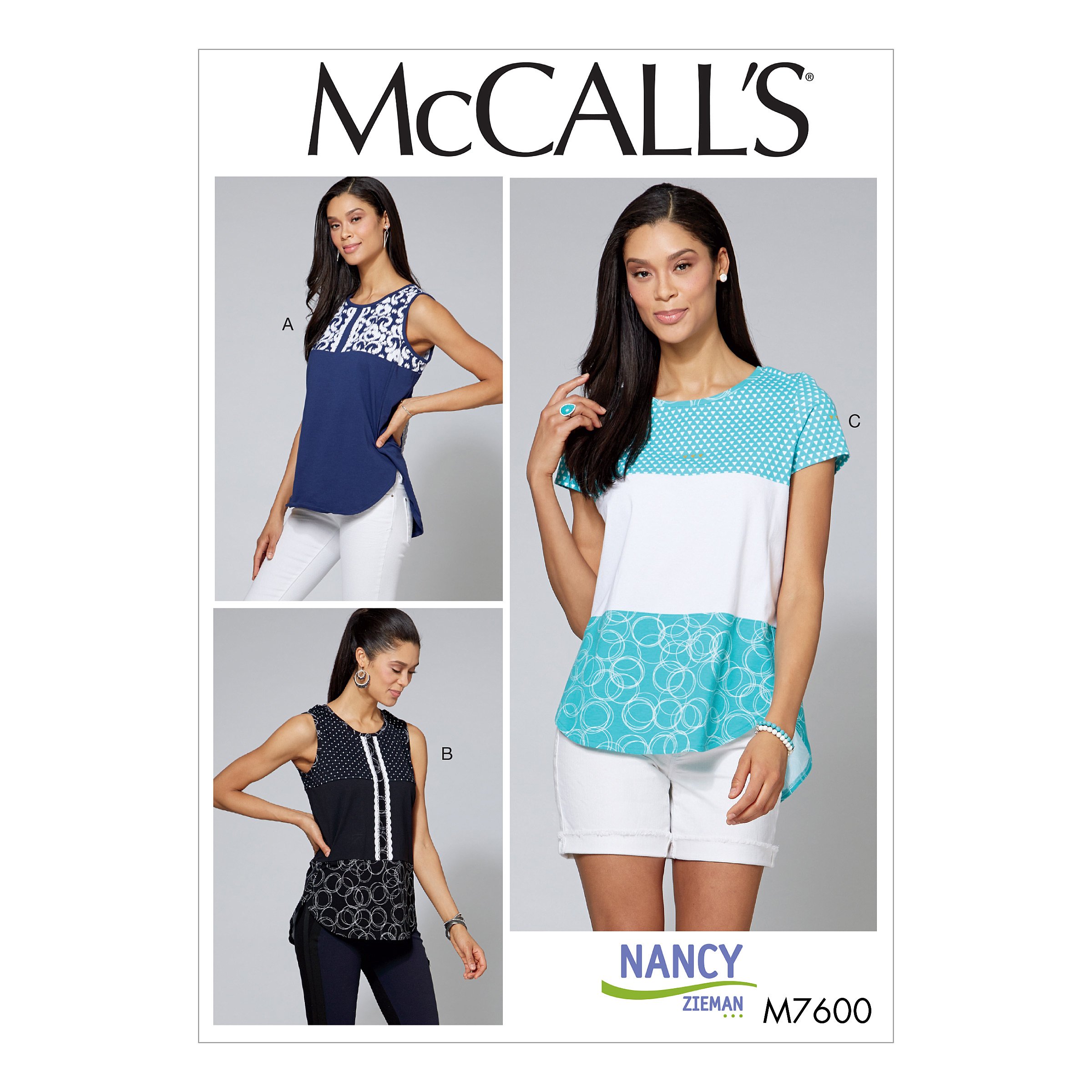 Mccall's Patterns 7600 RR,Misses/Women's Tops,Sizes 18W-24W, Tissue, Multi/Colour, 17 x 0.5 x 0.07 cm