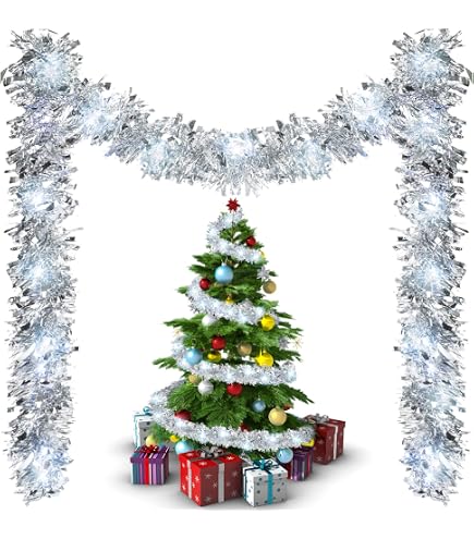 Lot De 5 Guirlandes Artificielles De Noël - 2 Mètres De Long - Décore Ton Sapin, Ta Porte Ou Ton Mur Pour Les Fêtes - 2