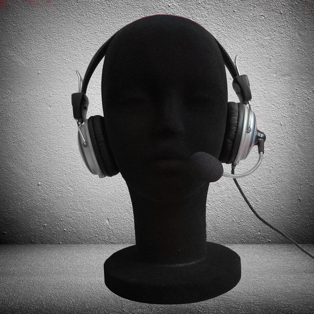 Amazon Com Choppywave Mannequin Head Foam Female Mannequin Head Manikin Headset Model Wig Hair Display Stand Black
