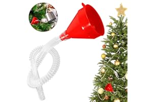 PIKTIME Christmas Tree Watering Funnel with Hose 3'' Wide 23'' Long – Transmission Long Funnel Narrow Tip – Flexible, Reusable and Durable with Elastic Hose, No Leak Design for Oil, Gas, Coolant and Water