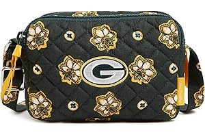 Vera Bradley Women's Cotton NFL Small Stadium Crossbody Bag (Multiple Teams Available)