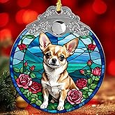 2025 Chihuahua Ornaments,Funny Chihuahua Christmas Ornament for Tree Chihuahua Merch Decorations Chihuahua Gifts for Lovers Adults Women Men Vacation Living Room Home Decor