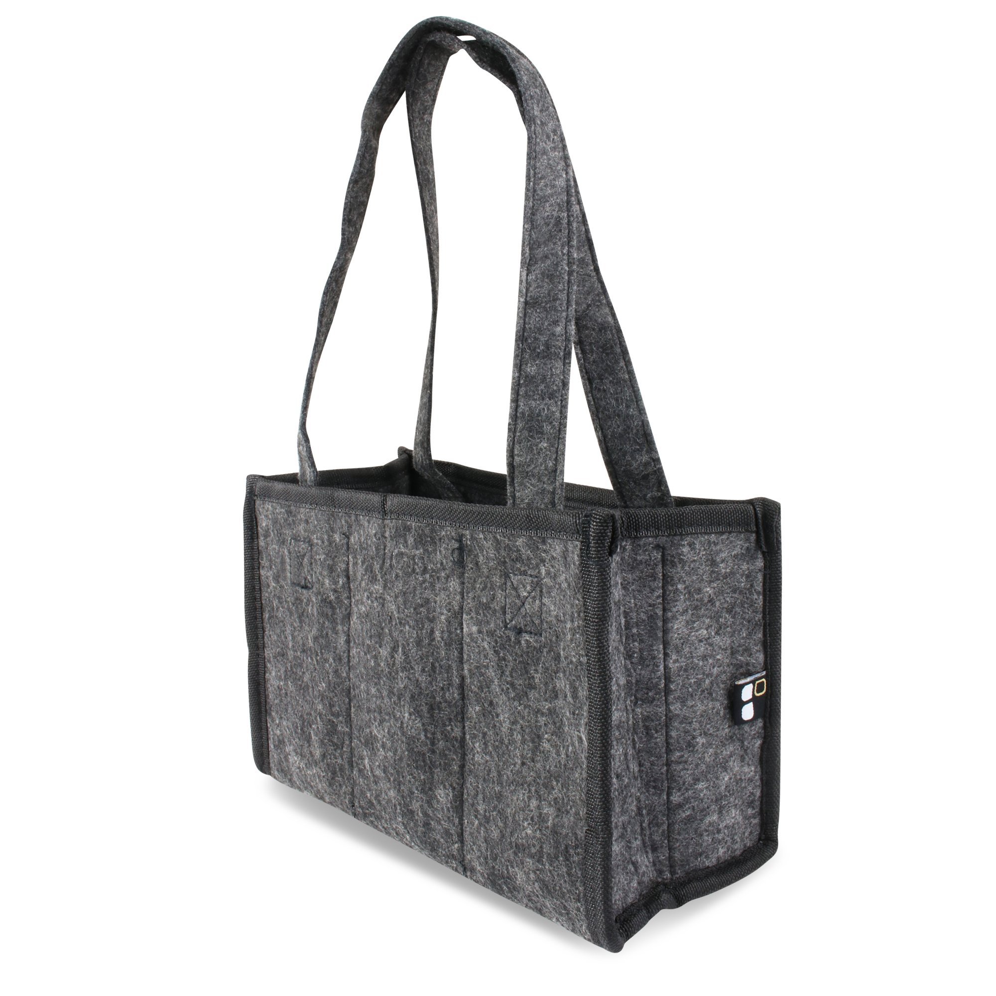 Bottle bag, bottle basket, bottle carrier, felt.