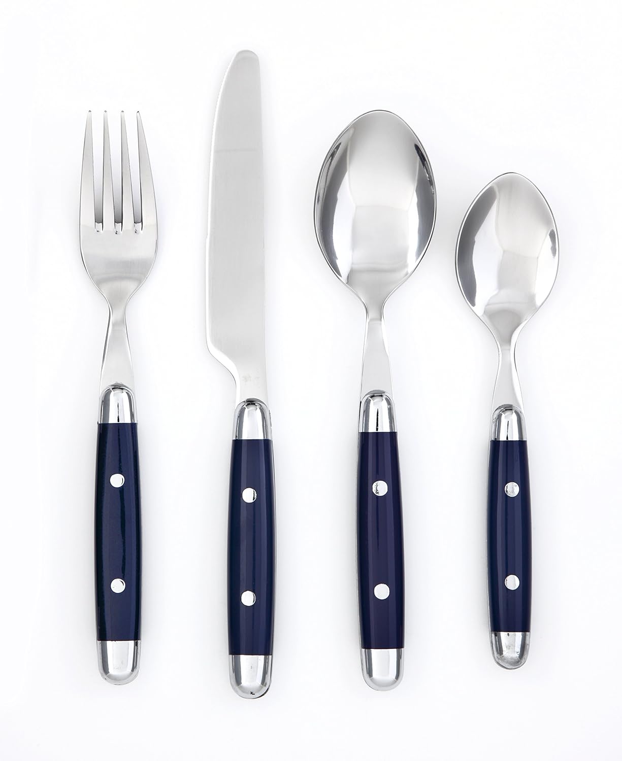 Cambridge Silversmiths 07516R Jubilee 16-Piece Flatware Set, Blue, Service for 4