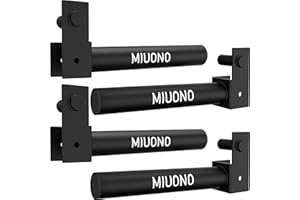 MIUONO Weight Plate Holder, Weight Rack Storage for 2x2 Power Rack Attachments with 1-inch Hole, 11" Extended Bar for Olympic Weight Plates (4 Pack)