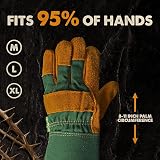 DIY Doctor 3 Pack Unisex Leather Heavy Duty Gardening Gloves Large view 3
