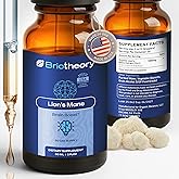 BRIOTHEORY Lion's Mane Extract Tincture Liquid Drops – Herbal Supplement for Brain, Memory & Focus, Vegan, Sugar-Free, Non-GMO – 60 ml (30 Days Supply)