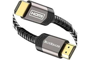 BlueRigger HDMI Cable 8K (10FT - 2Pack, 8K 60Hz HDR, High Speed 48Gbps, HDMI Braided Cord, eArc, HDCP 2.3) - Compatible with 