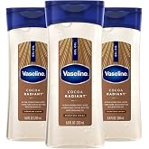 Vaseline Cocoa Radiant Body Gel Oil, Glowing Skin + Cocoa Butter 6.8oz 3ct | Body moisturizer for dry skin, with 100% Pure Cocoa Butter &amp; Replenishing Oils for a healthy glow, Intensive Care