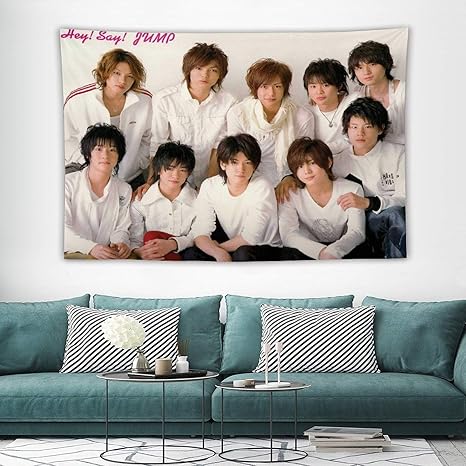 Amazon Co Jp Hey Say Jump タペストリー インテリア 壁掛け おしゃれ 室内装飾 多機能 寝室 カーテン おしゃれ 個性ギフト 新築祝い 結婚祝い プレゼント ウォール アート 100 150cm ホーム キッチン