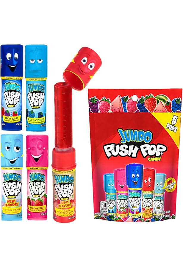 Amazon.com : Triple Power Push Pops - Pack of 4 - Three Flavors in