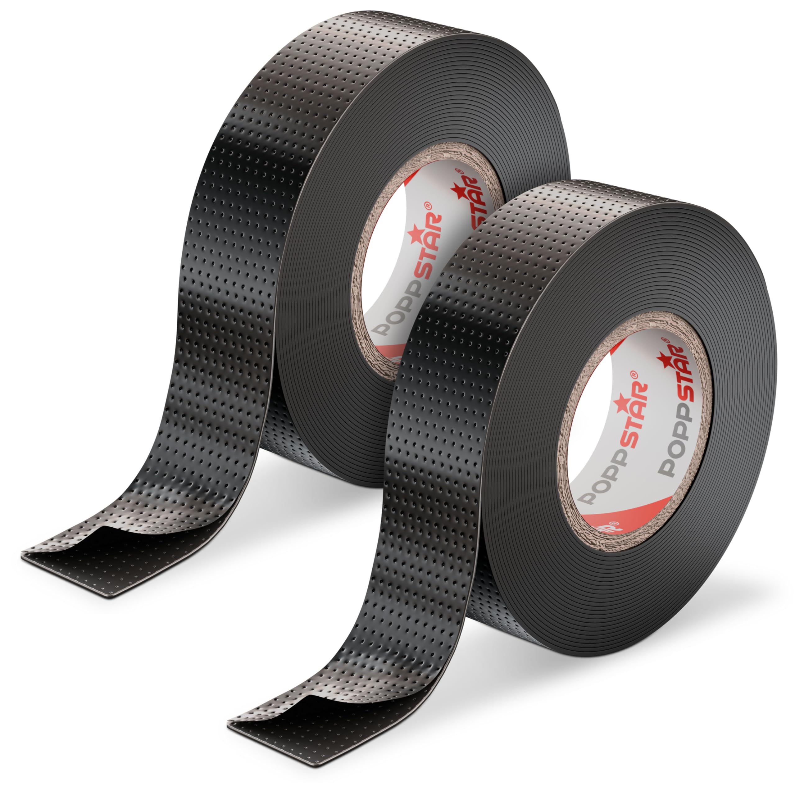 POPPSTAR 2x Self-fusing Universal Insulating Tape, Sealing Tape, LxWxH 5m x 19mm x 0.76mm, Black — image 1