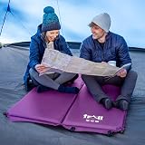 Trail Outdoor Leisure Trail Self Inflating Double Camping Mat Purple view 2