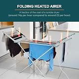 OurHouse Heated Winged Clothes Airer, 20 Bars, 15kg Capacity, Portable view 2