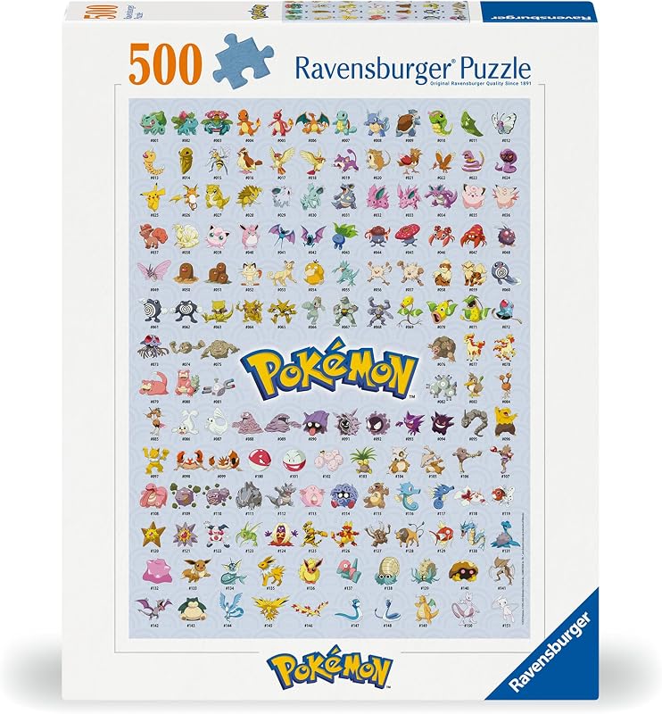 - Puzzle 500 pièces - Pokédex première génération - Pokémon