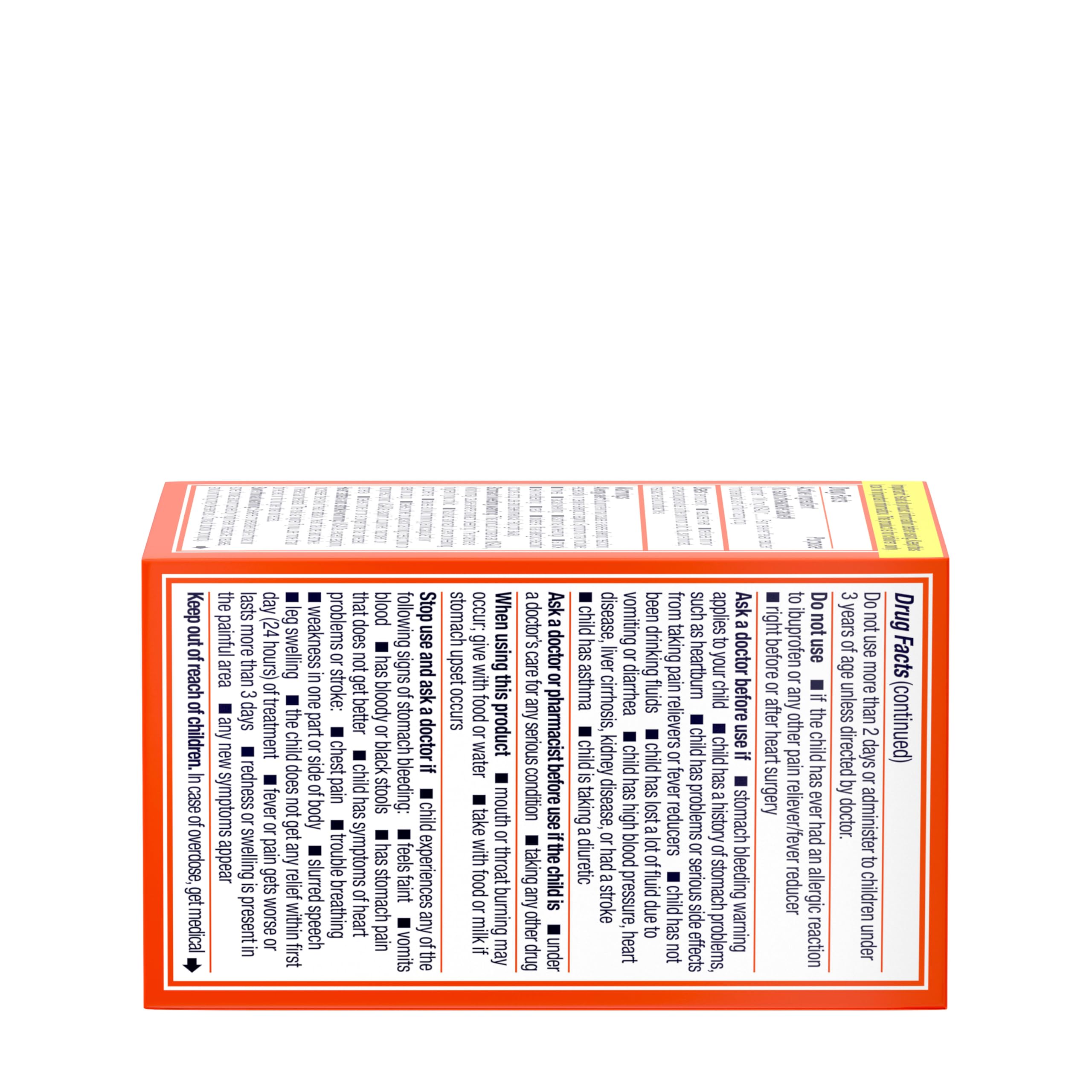 Children's Motrin Dye-Free Chewable Tablets with Ibuprofen, Kids' Fever Reducer & Pain Reliever for Sore Throat, Fever, Toothache & Pain Relief, Grape Flavor, 24 ct