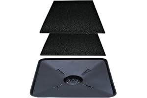 Transmission Drain Pan Kit – Compatible with Lisle 17892 – Includes Oil Change Pan & 2 Pcs 22" No-Spill Splash Pads – Heavy-D