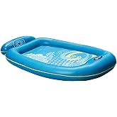 Aqua Comfort Pool Float Lounge &ndash; Inflatable Pool Floats for Adults with Headrest and Footrest &ndash; Bubble Waves