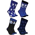 Chelsea FC Boys Crew Socks, 4 Pack Breathable Socks - Gifts for Kids