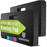 WORKPRO Extra Thick Kneeling Pad, 2-Pack, Soft Foam Cushioning for Knee, Large Foam Kneeler Mat for Gardening, Bathing Baby, Workout Supplies, 17.5 x 11 x 1.5 in, Black