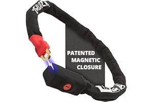 Seatylock Viking Bike Chain Lock with Key - Magnetic Patented Sold Secure Silver Rated - Heavy Duty Anti Theft - Smart Ultra Security Bicycle Lock (43.3 Inch)