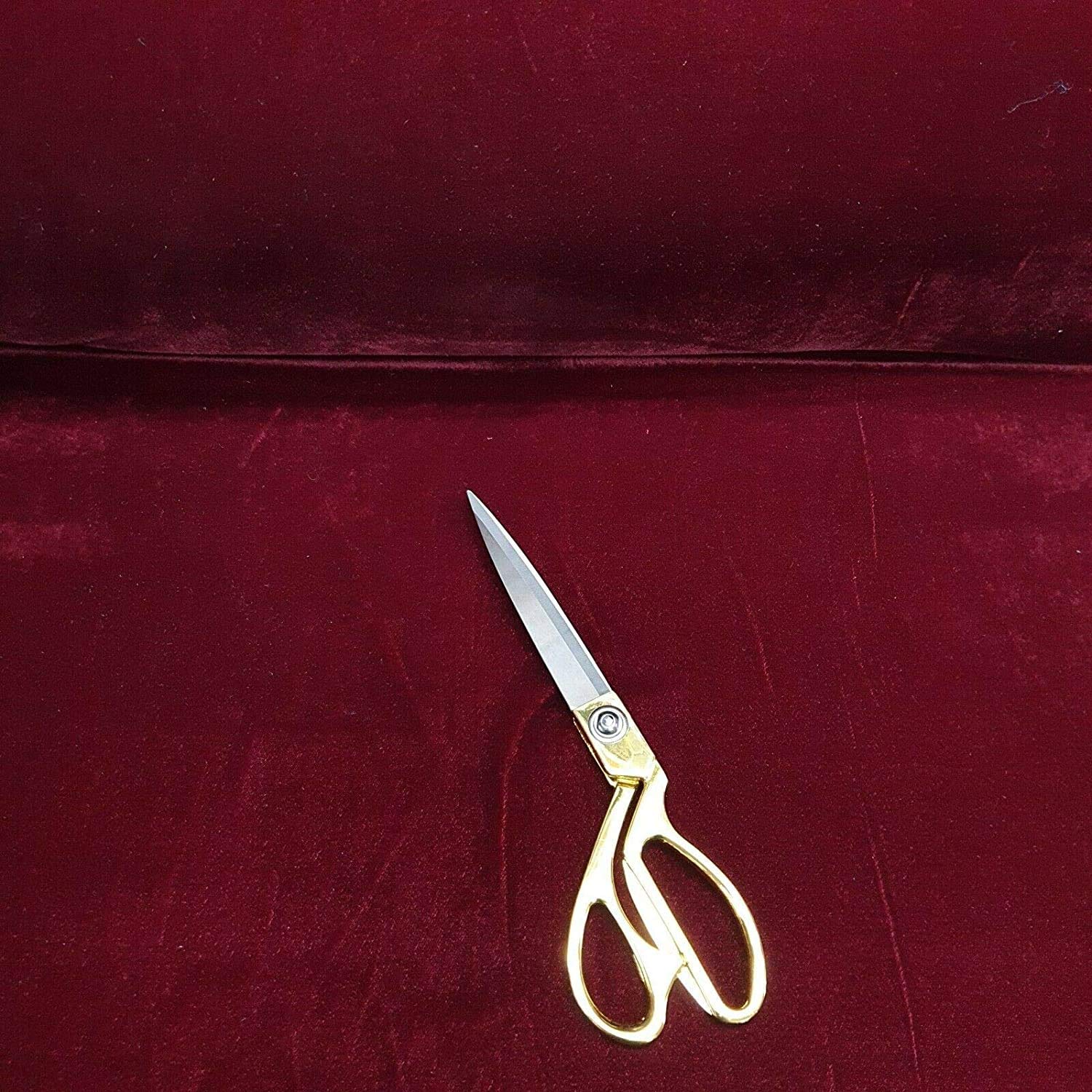 Three Crown Velvet Fabric Soft Strong Material - Home Decor, Curtains, Upholstery, Dress - 112cm Wide (Maroon, 2 Meter) โ image 1