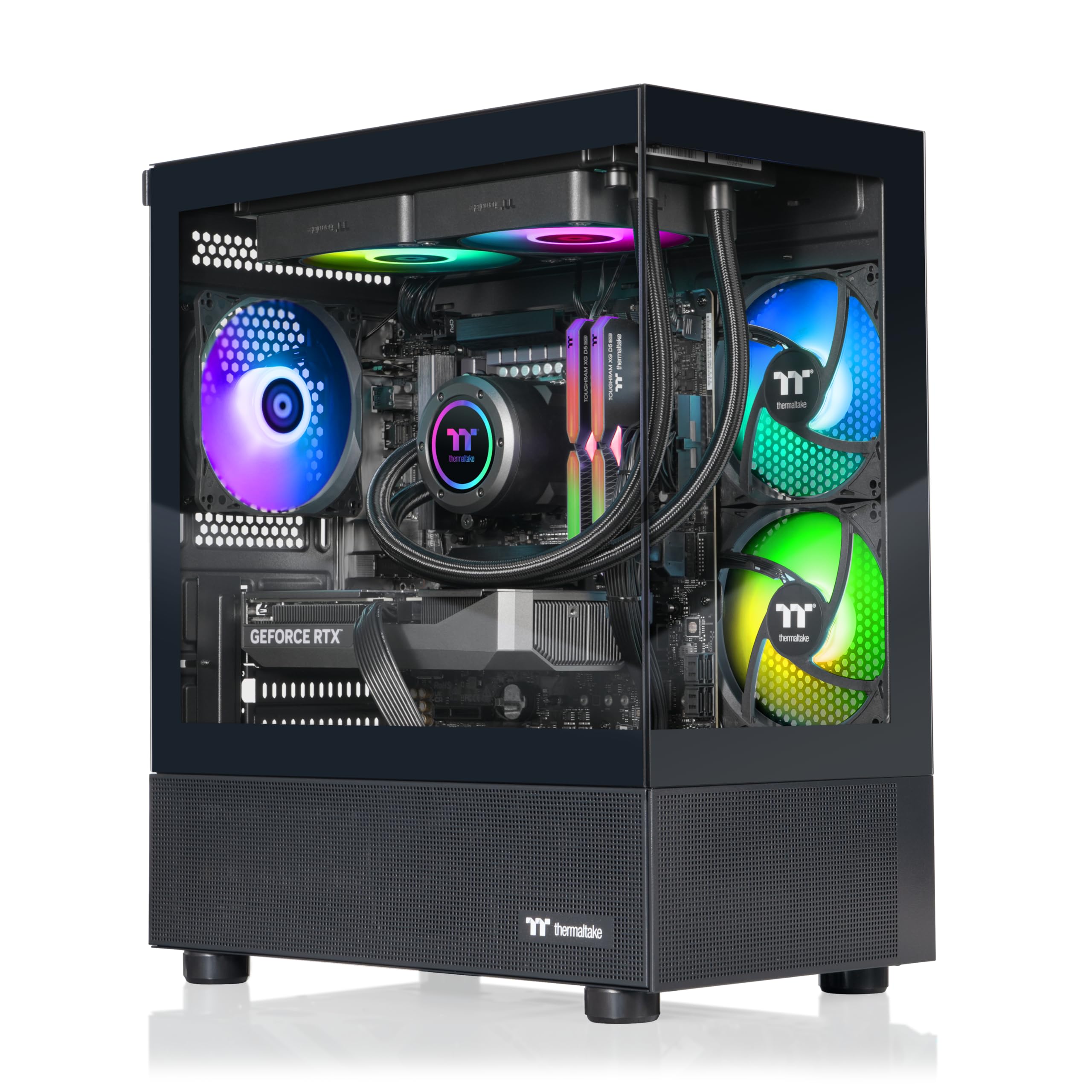 Thermaltake LCGS View i570-170 Gaming Desktop (Intel Core™ i9-14900KF, ToughRam 32GB DDR5 6000MT/s RGB Memory, NVIDIA® GeForce RTX™ 5070, 1TB NVMe M.2, WiFi, Windows 11) V17B-B76B-570-LCS