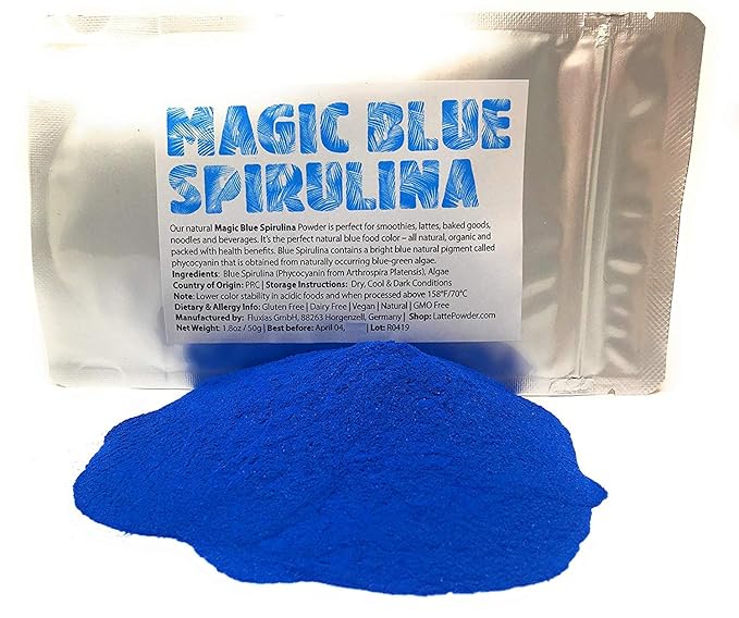 Magic Blue Spirulina Powder Organic, Natural Blue Food