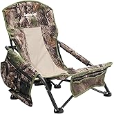 SUNNYFEEL Turkey Hunting Chair, Hunting Blind Chair, Portable Camping Chair with Mesh Back, Storage Pocket and Carry Bag for Hunting Fishing Outdoor Travel Picnic Shooting