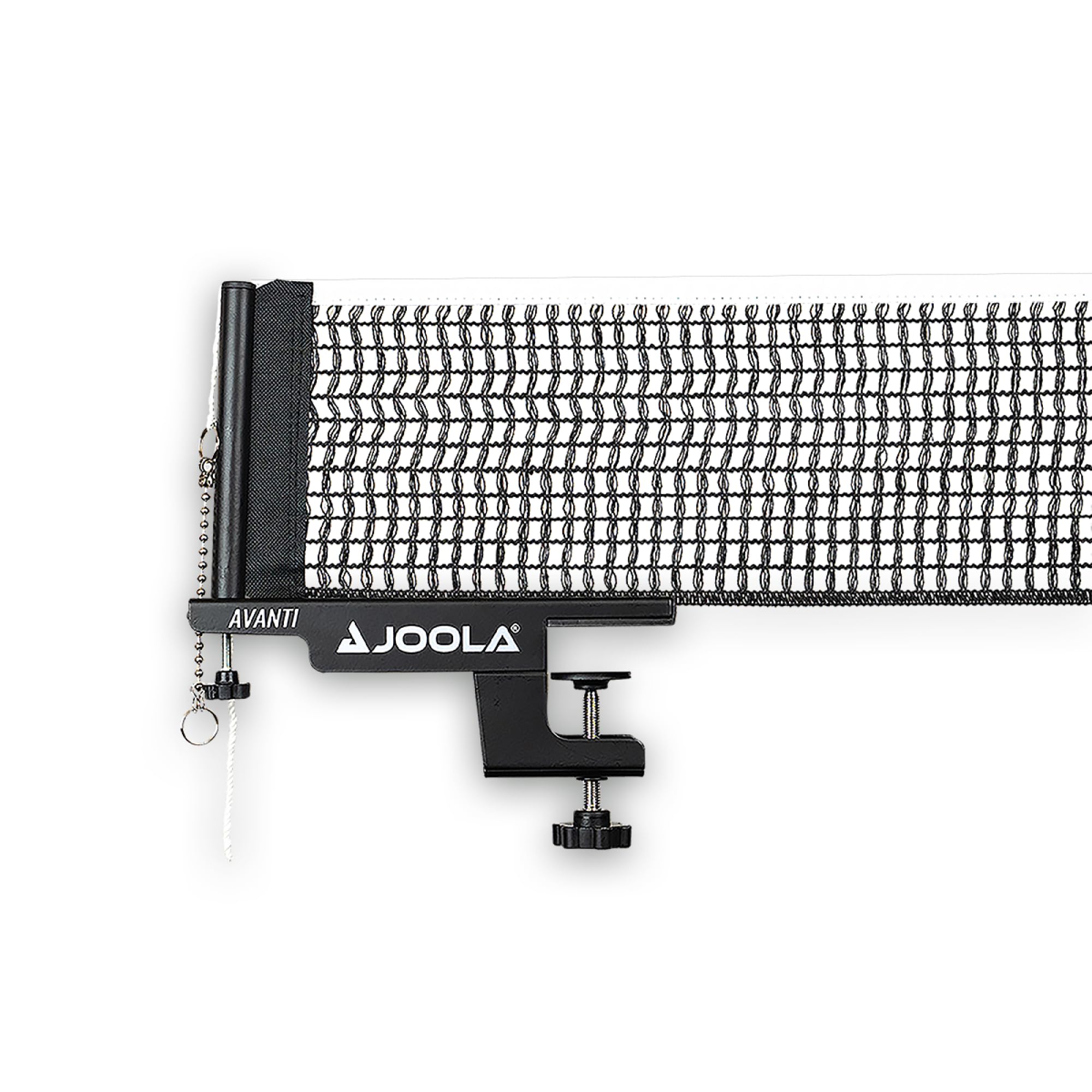 JOOLA - Avanti Premium Table Tennis Post Set Portable and Easy Setup Regulation Size Ping Pong Screw On Clamp Net White/Black 72"