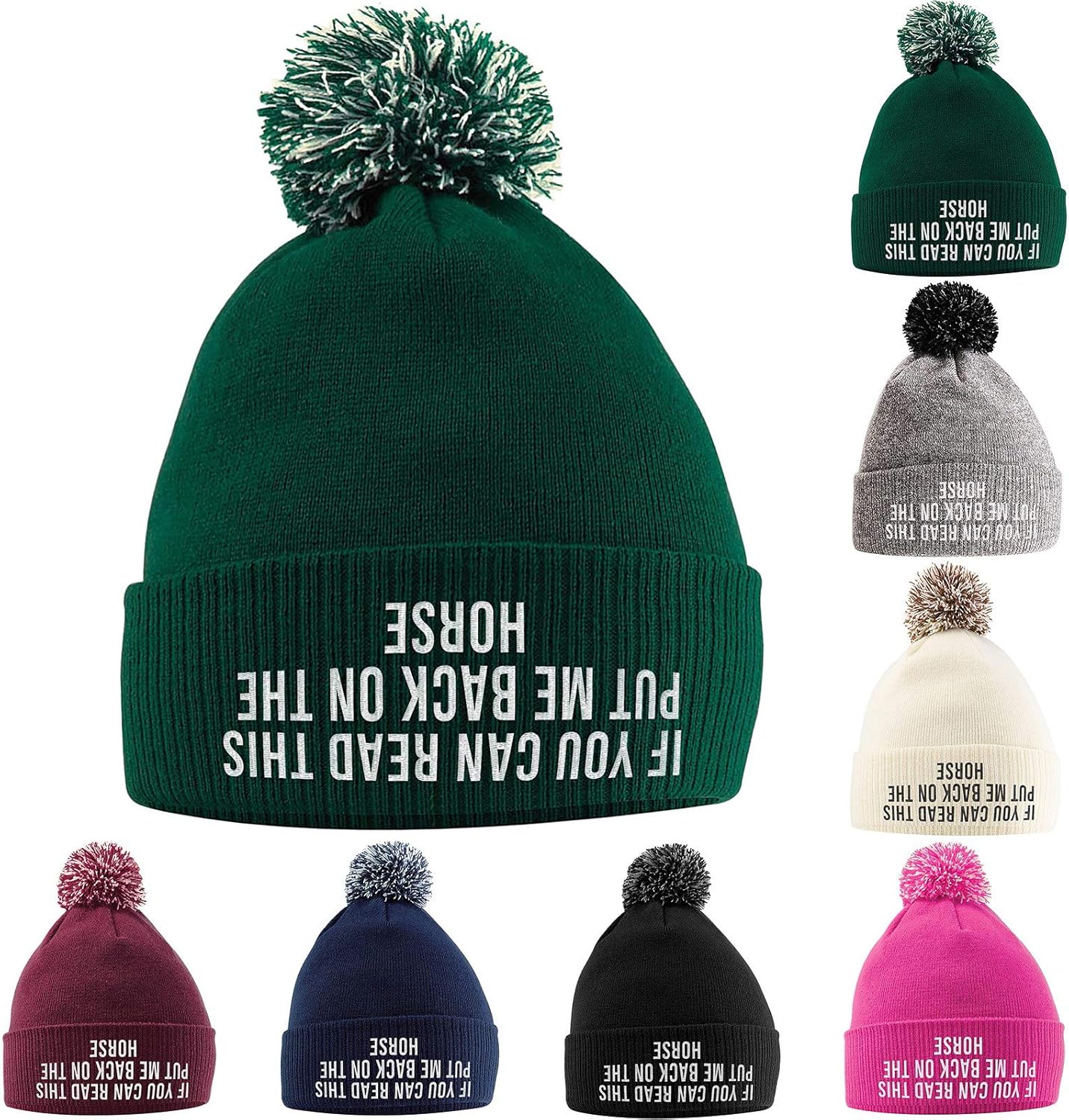 Qigeran If You Can Read This Put Me Back On The Horse Hat Bobble