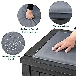 YITAHOME Outdoor Storage Box with Cushion, 120